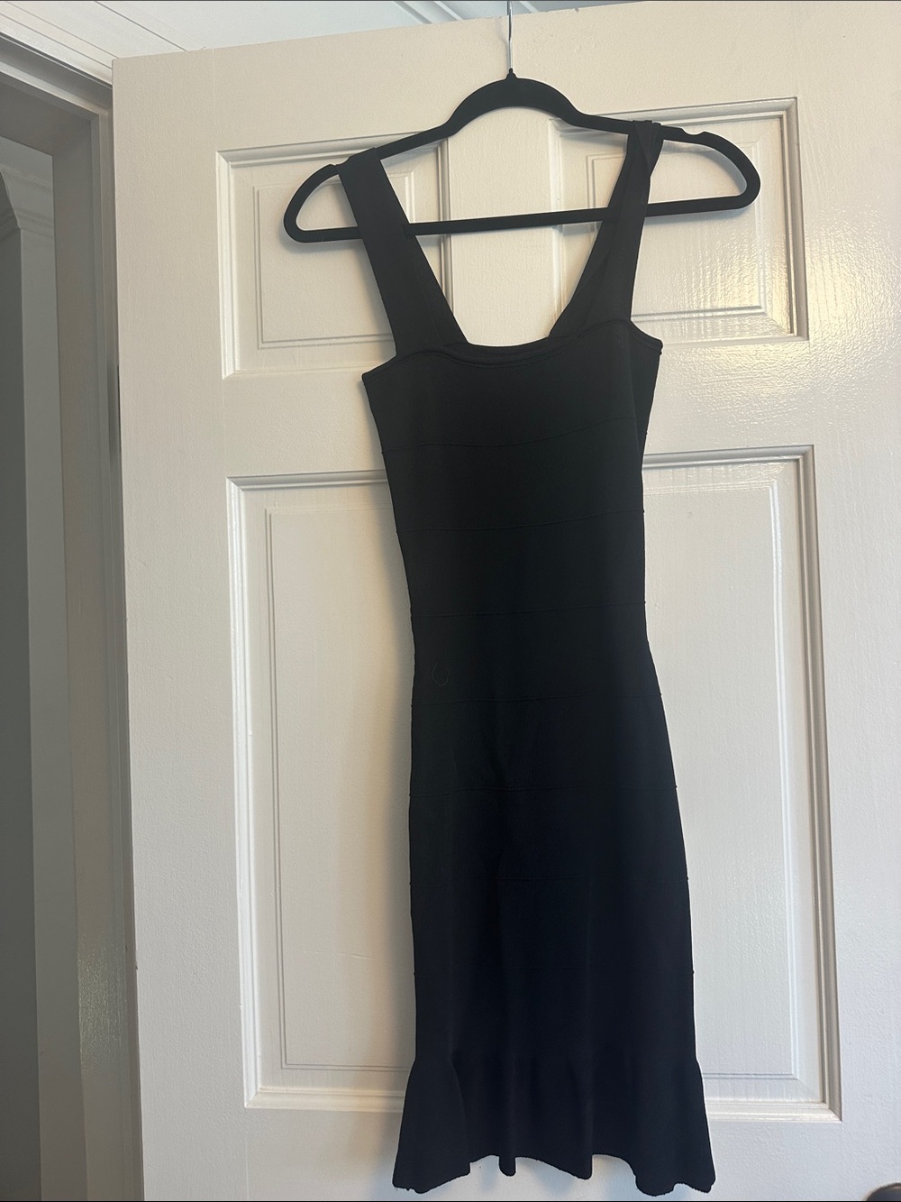 Max Studio Black Sleeveless Midi Bandage Dress